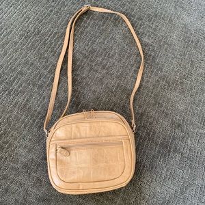 Tan Crossbody Purse 7.5” x 7.25” x 3.25”